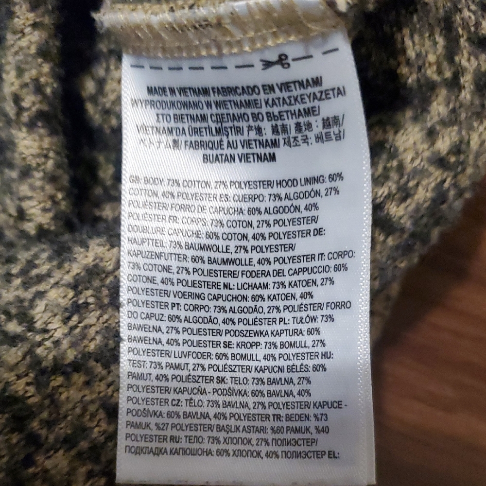 Vans Off The Wall Men's Olive Heather Half-Zip Hoodie Sweater - Picture 9 of 11
